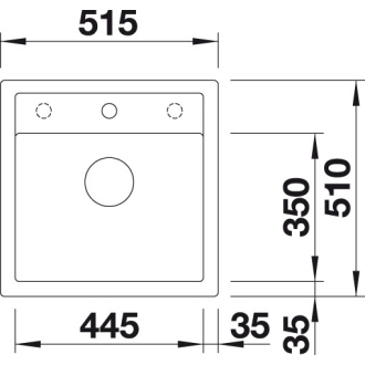 Blanco DALAGO 5 518522 jednodrez bez odkvapu aluminium drez vstavaný