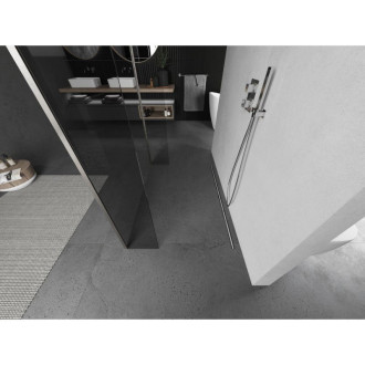 Voľne stojaca sprchová zástena Mexen Kioto 130 x 30 x 30 cm, priehľadná, kartáčovaný nikel - 800-130-030-222-97-00-030