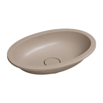 Omnires Shell M+ podstavné umyvadlo, 48 × 31 cm, dune beige mat SHELL480UPDB