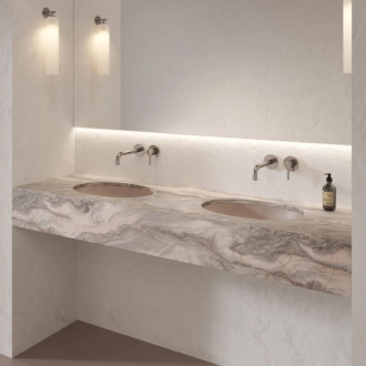 Omnires Shell M+ podstavné umyvadlo, 48 × 31 cm, dune beige mat SHELL480UPDB