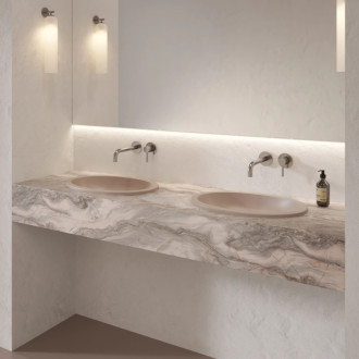 Omnires Shell M+ podstavné umyvadlo, 48 × 31 cm, dune beige mat SHELL480UPDB