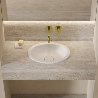 Omnires Shell M+ podstavné umyvadlo, 38 × 25 cm, bílá mat SHELL380UPBM