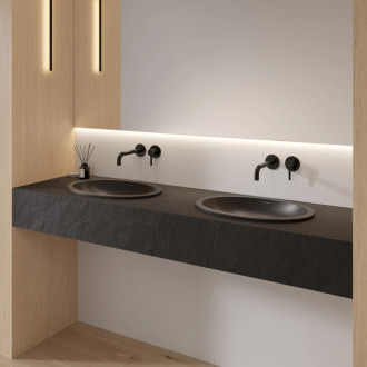 Omnires Shell M+ podstavné umyvadlo, 48 × 31 cm, black lava mat SHELL480UPBLV