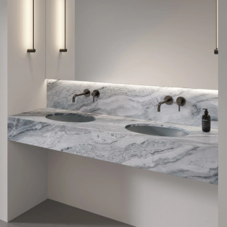 Omnires Shell M+ podstavné umyvadlo, 48 × 31 cm, ash grey mat SHELL480UPAG