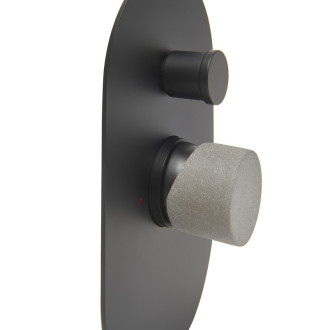 Sprchová a vanová baterie SAT Fusion včetně podomítkového tělesa páka beton SATBSFU215BC