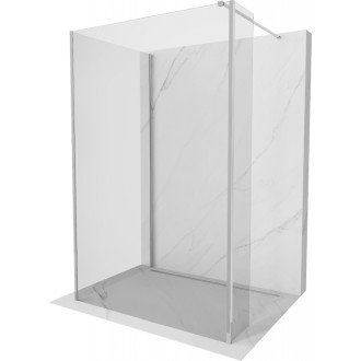 Mexen Kioto Sprchová zástena 140 x 80 x 30 cm, priehľadná, chróm - 800-140-080-221-01-00-030
