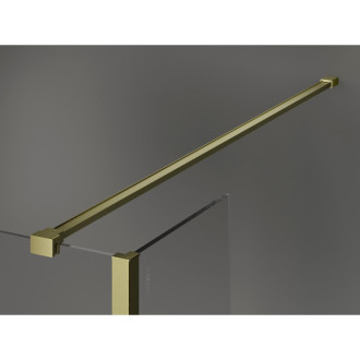 Mexen Kioto Sprchová zástena 130 x 95 x 30 cm, priehľadná, kartáčované zlato - 800-130-095-221-55-00-030