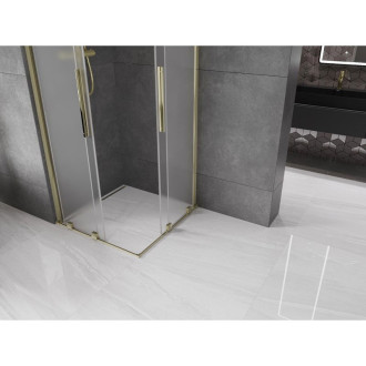 Mexen Velar Duo posuvný sprchový kout 80 x 80 cm, matná, zlatá - 871-080-080-32-50