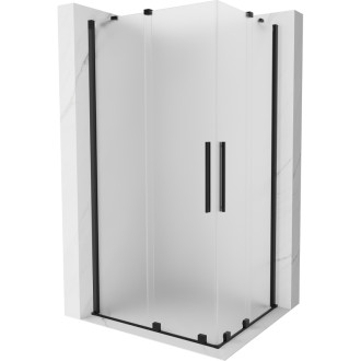Mexen Velar Duo posuvný sprchovací kút 90 x 80 cm, matná, čierna - 871-090-080-32-70