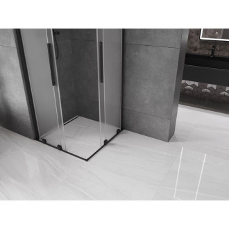 Mexen Velar Duo posuvný sprchový kout 100 x 100 cm, matná, černá - 871-100-100-32-70