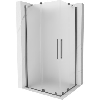 Mexen Velar Duo posuvný sprchovací kút 100 x 90 cm, matná, strieborná - 871-100-090-32-95