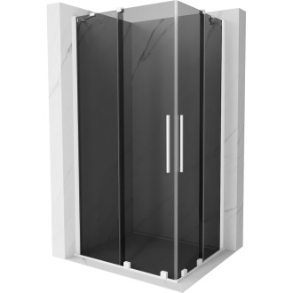 Mexen Velar Duo posuvný sprchovací kút 100 x 90 cm, grafit, biela - 871-100-090-42-20