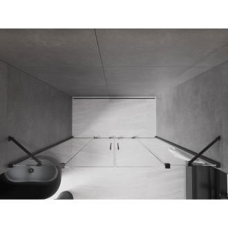 Posuvné sprchové dvere Mexen Velar Duo 180 cm, priehľadné, strieborná - 871-180-000-02-95