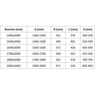 Posuvné sprchové dvere Mexen Velar Duo 170 cm, matné, čierne - 871-170-000-32-70