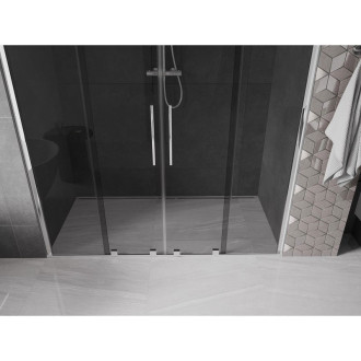 Posuvné sprchové dvere Mexen Velar Duo 180 cm, grafit, chróm - 871-180-000-42-01