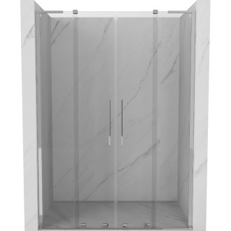 Mexen Velar L Duo posuvné sprchové dvere 140 cm, priehľadné, chróm - 871-140-003-02-01