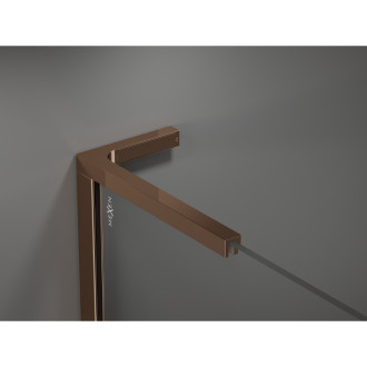 Posuvné sprchové dvere Mexen Velar L Duo 150 cm, priehľadné, ružové zlato - 871-150-003-02-60