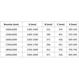 Mexen Velar L Duo posuvné sprchové dvere 170 cm, priehľadné, čierne - 871-170-003-02-70