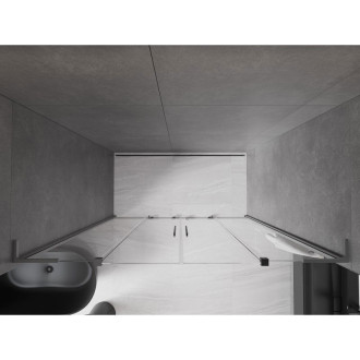 Posuvné sprchové dvere Mexen Velar L Duo 170 cm, priehľadné, strieborná - 871-170-003-02-95