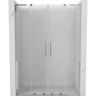 Posuvné sprchové dvere Mexen Velar L Duo 150 cm, matné, chróm - 871-150-003-32-01