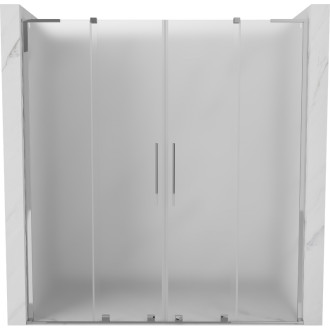 Posuvné sprchové dvere Mexen Velar L Duo 170 cm, matné, chróm - 871-170-003-32-01