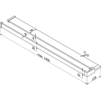 Mexen Držák na ručníky s poličkou pro sprchovou zástěnu grafit metal 800-02-95