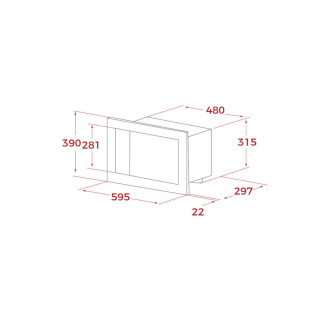 TEKA Vestavná mikrovlnná trouba 39 cm z edice NEO MS 6200 BIS SS