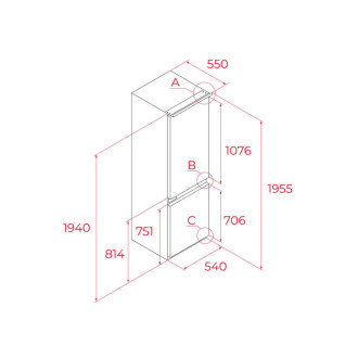TEKA Vestavná chladnička s mrazničkou RBF 78385 FI