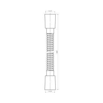 Omnires 022-XNI Sprchová hadice, kartáčovaný nikl