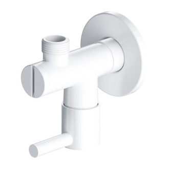 Omnires rohový ventil, bílá mat 8857WM