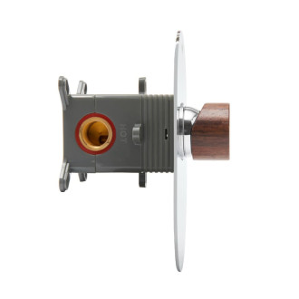 Sprchová baterie SAT Fusion včetně podomítkového tělesa tmavé dřevo SATBSFU210DT