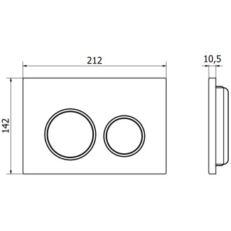 Ovládací tlačítko Mexen Fenix 07 XS, lesklá bílá - 600700