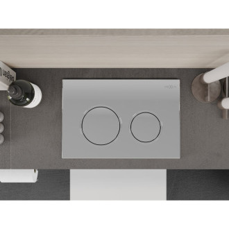 Splachovací tlačítko Mexen Fenix 07 XS, lesklý chrom - 600701