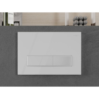 Splachovací tlačítko Mexen Fenix 09, lesklé bílé - 600900