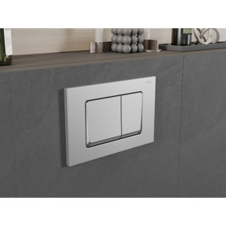 Splachovací tlačítko Mexen Fenix 10 XS, matný chrom - 601002