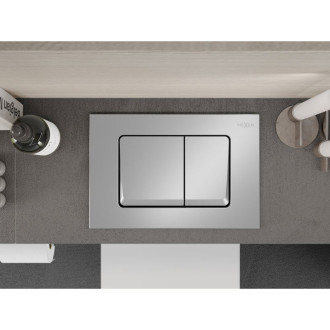 Splachovací tlačítko Mexen Fenix 10 XS, matný chrom - 601002