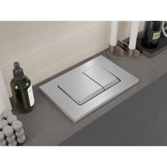 Splachovací tlačítko Mexen Fenix 10 XS, matný chrom - 601002