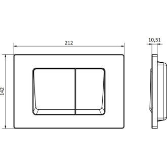 Splachovací tlačítko Mexen Fenix 10 XS, matný chrom - 601002