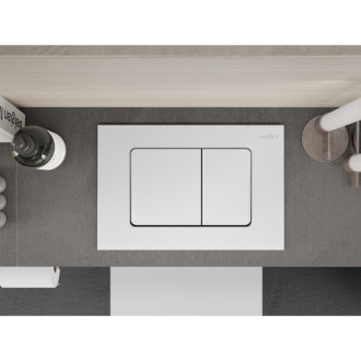 Splachovací tlačítko Mexen Fenix 10 XS, matně bílé - 601020