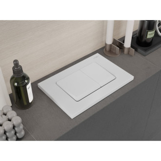 Splachovací tlačítko Mexen Fenix 10 XS, matně bílé - 601020