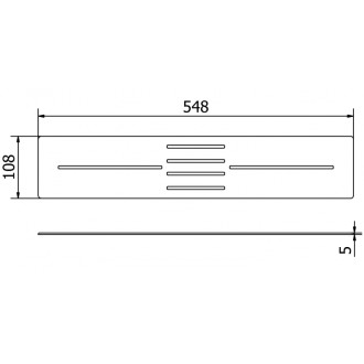 Kryt sprchové vaničky Mexen Toro 100-120 cm, černý - 43910070