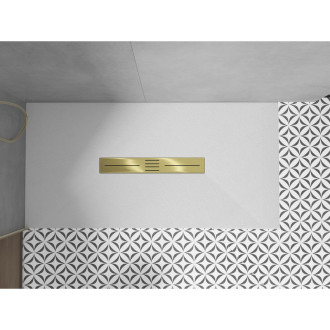 Kryt sprchové vaničky Mexen Toro 130-160 cm, zlatý - 43920050