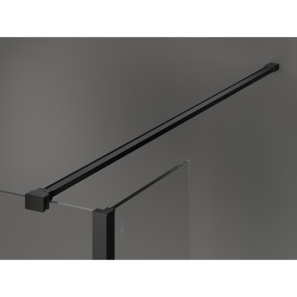 Mexen Kioto Sprchová zástena 130 x 70 x 30 cm, čierny rám, čierna - 800-130-070-221-70-70-030