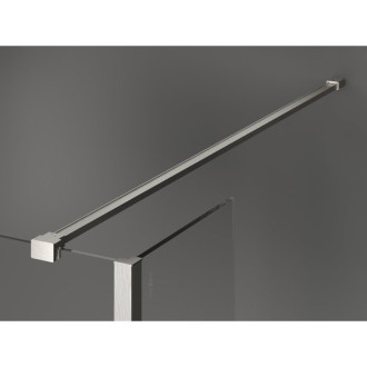 Mexen Kioto Sprchová zástena 90 x 70 x 30 cm, čierny rám, kartáčovaný nikel - 800-090-070-221-97-70-030