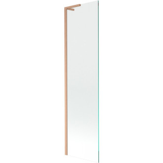 Vaňová zástena Mexen Next L s jedným krídlom 50 x 150 cm, priehľadná, kartáčovaná meď - 895-050-000-03-00-65