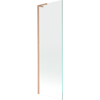Vaňová zástena Mexen Next L s jedným krídlom 60 x 150 cm, priehľadná, kartáčovaná meď - 895-060-000-03-00-65