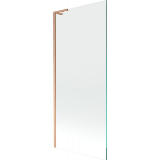 Vaňová zástena Mexen Next L s jedným krídlom 80 x 150 cm, priehľadná, kartáčovaná meď - 895-080-000-03-00-65