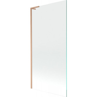 Vaňová zástena Mexen Next L s jedným krídlom 90 x 150 cm, priehľadná, kartáčovaná meď - 895-090-000-03-00-65
