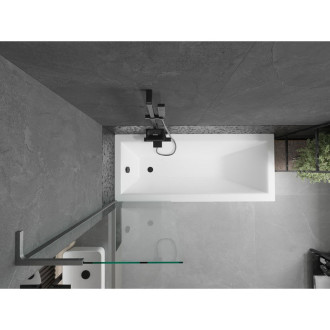 Vaňová zástena Mexen Next L s jedným krídlom 60 x 150 cm, priehľadná, kartáčovaná pištoľovo sivá - 895-060-000-03-00-66