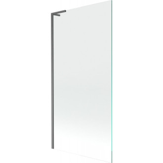 Vaňová zástena Mexen Next L s jedným krídlom 90 x 150 cm, priehľadná, kartáčovaná pištoľovo sivá - 895-090-000-03-00-66